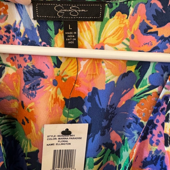 NWT Jessica Simpson Floral Cap Sleeve Dress - Picture 6 of 7